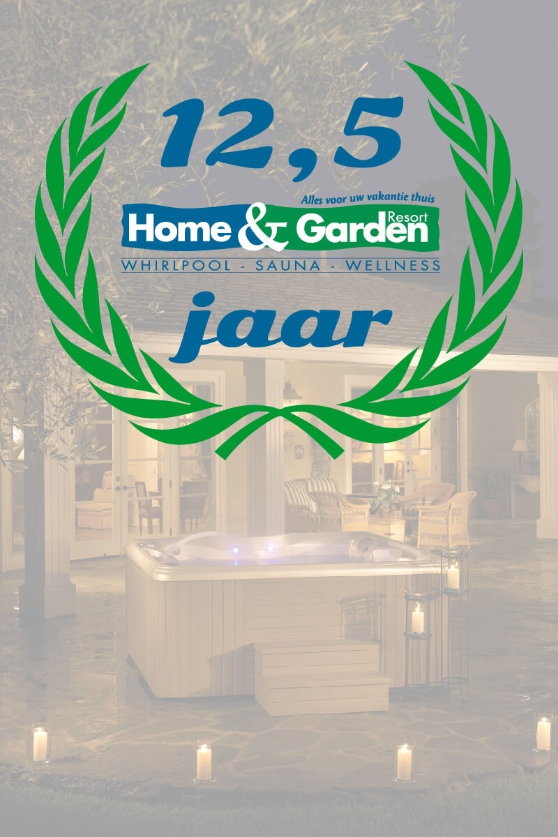 Foto 12,5 jaar Home and Garden Resort. Dit is een uitnodiging. Vier ons jubileum met ons mee!