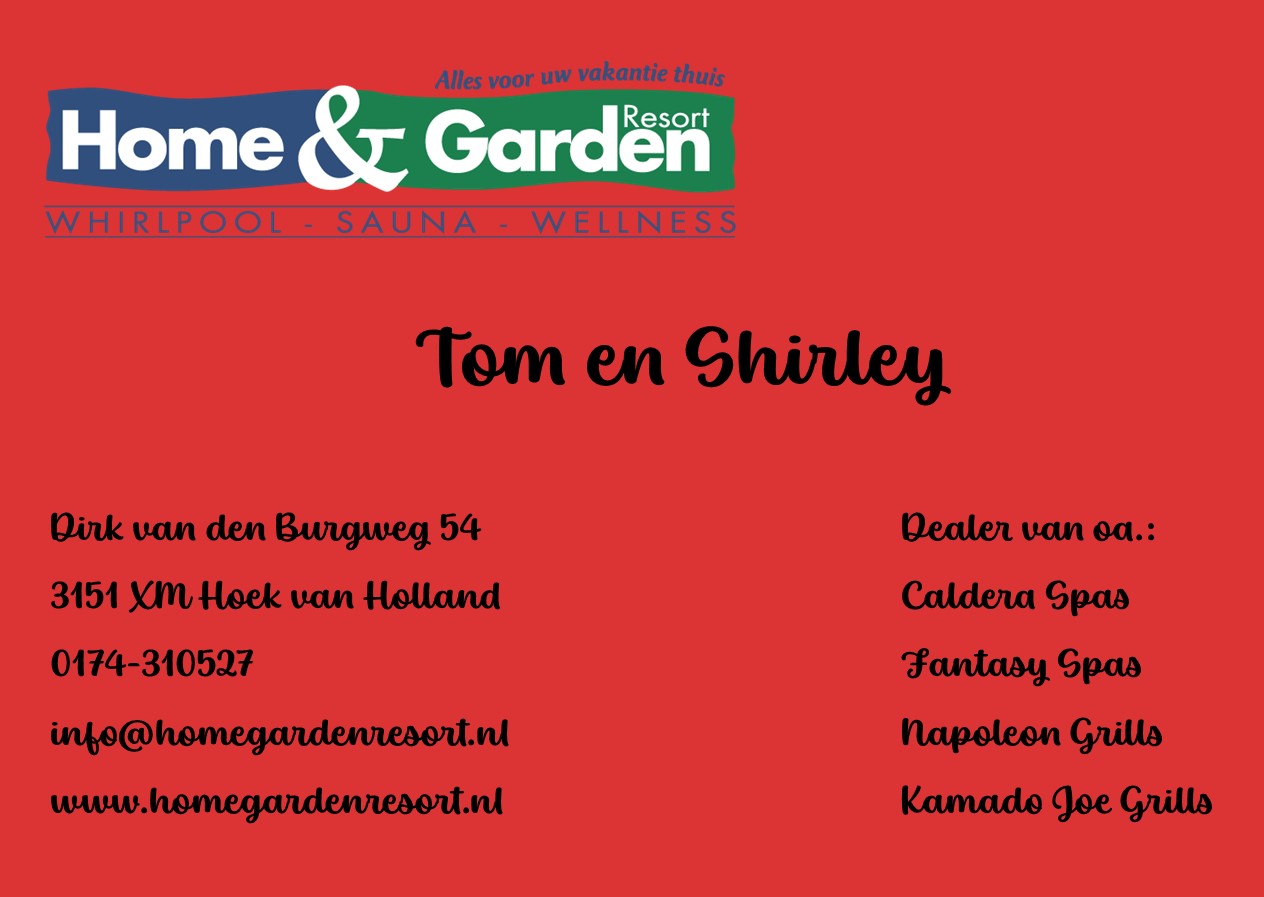 Kerstkaart achterkant december 2024 van Home & Garden Resort